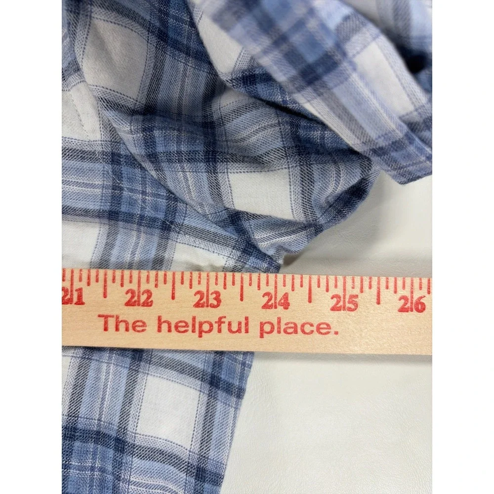 Peter Millar Mens Blue Plaid Cotton Button Down Shirt Large Long Sleeve Preppy